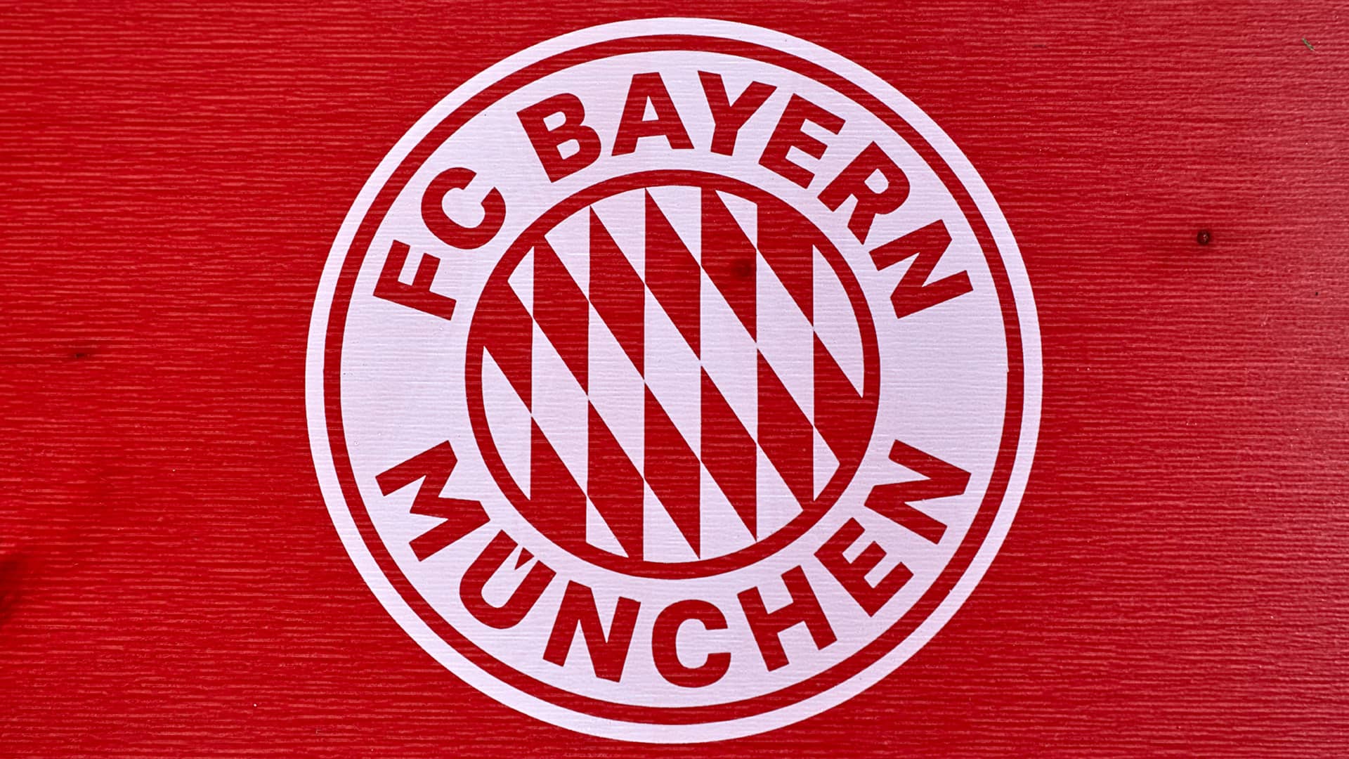 Eine Draufsicht auf das Design der Bierzeltgarnitur mit Lehne FC Bayern München.